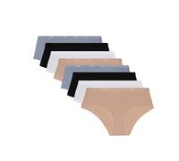Dim Bolsillos Mujer Ecodim Algodón Cómodo y Suave Boxer Set x8, Multicolor, L