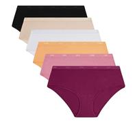 Dim Boxer Femme Lot de 6 | Les Pockets Ecodim Coton Confortable & Doux | Ceinture Invisible | Finitions Extra Plates | Multicolore