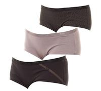 Dim Pack De 3 Bóxers Les Pockets Cotton Couleurs & Motifs Mujer x3, Multicolor, L