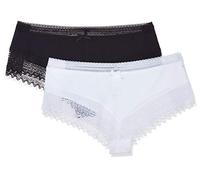 Dim Pack De 2 Braguitas tipo Culotte Sexy Fashion De Algodón Y Encaje x2, Multicolor, L