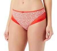 Dim Braga Generous Clásico X1, Bragas Mujer, Rojo Con Flores Blancas, L