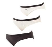 Dim Pack Braguitas Algodón Les Pockets X3 Bragas, Multicolor (Easy Blue/White/Bow Print), S Mujer (Pack de 3)