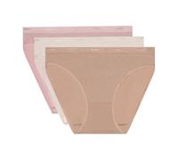 Dim Bragas para mujer Les Pockets Ecodim Coton Pack de 3 Piel/Rosa/Perla L