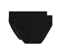 Dim Lote De 2 Slips Para Mujer De Puro Algodón Y Talle Alto Mujer x2 Negro 40/42