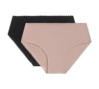Dim Braguitas Altas Body Touch X2, Bragas maxi Mujer, Nueva Piel/Negro, S