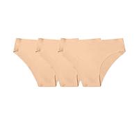 Dim Braguitas Mujer Pack Paquete de 3 Pantalones sexys sin Costuras Informales Deportivos de Color Liso para Mujer con Cintura y Calzoncillos de Media nalga Bragas Princesa Mujer Pack (Beige, L)