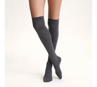 DIM Calcetines altos. Color Gris Oscuro Jaspeado