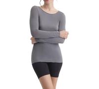 Dim Camiseta de Cachemira de Manga Larga y Cuello de Barco para Mujer x1 | Top Cálido y Ultra Suave | Ideal para Invierno | Look Elegante