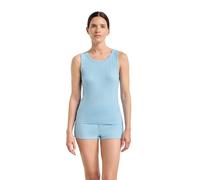DIM Camiseta sin mangas de punto acanalado DIM x Inès de la Fressange. Color Azul satinado