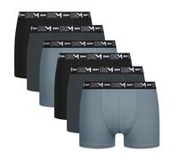 Dim Coton Stretch Respirant Maintien Optimal X6 Ropa Interior, Negro/Granito/Gris Ratón, L (Pack de 6) para Hombre
