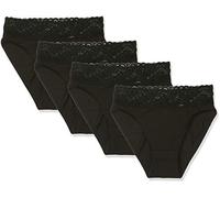 Dim Culotte Midi Quotidiens Algodón Femenino Mujer x4, Negro, XS-S