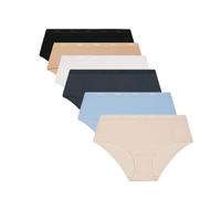 Dim Pack Bóxers Les Pockets Ecodim Algodón Cómodos Mujer x6, Azul, M