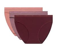 Dim Les Pockets Ecodim Coton Confortable X3 Bragas, Beige Marfil/Silky RSE/Gr Granito, L (Pack de 3) para Mujer