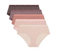 Dim Les Pockets Coton Colorés X5 Boxer, Rojo/Rosa y, M (Pack de 5) para Mujer