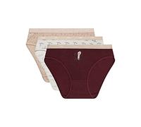 Dim Les Pockets Coton Slip X3, Braga Mujer, Multicolor (Light Rose/White/Burgundy), 36