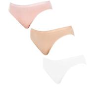 Dim Les Pockets Ecodim Coton Pack de X3, Bragas Mujer, Piel/Rosa/Perla, L