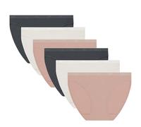 Dim Lot de Culottes Les Pockets Ecodim Ropa Interior, Gr Gran/RSE Arcilla/BLC, M (Pack de 6) para Mujer