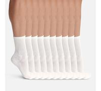 Dim Lote de 10 calcetines medios ECODIM SPORT. Talla 37/41. Color Blanco