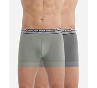 DIM Lote de 2 boxers 3D Flex Stay&Fit. Color Gris + Verde