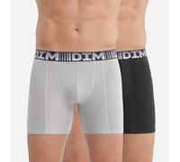 DIM Lote de 2 boxers largos 3D Flex Air. Color Negro + Gris
