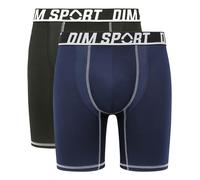 DIM Lote de 2 bóxers largos DIM SPORT. Color Negro + Azul Marino