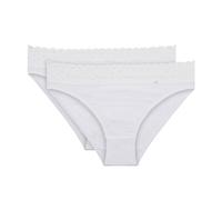 Dim Lote De 2 Slips Blancos Coton Plus Féminine De Talle Medio Mujer x2, Blanco, L