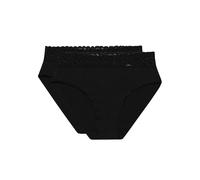 DIM Lote de 2 bragas Coton Stretch Féminine. Color negro + negro