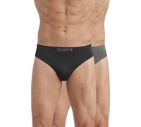 DIM Lote de 2 calzoncillos slip sin costuras SEAMLESS. Color Negro + Gris