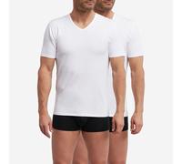 Dim Camiseta Sport termorreguladora algodón cuello de pico Pack de 2 Blanco XS