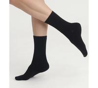 DIM Lote de 2 pares de calcetines de altura media THERMO POLAIRE. Color negro + negro