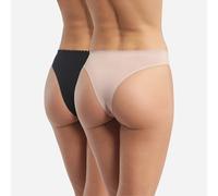 Dim Tanga Mujer Midi Body Touch Easy x2, Multicolor (Nueva Piel/Negro), M