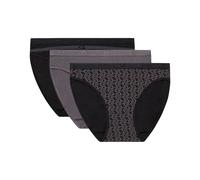 Dim, Pack x 3 Braguitas Les Pockets Coton Slips Gris/Antracita M, Multicolor (Set Cherish), M