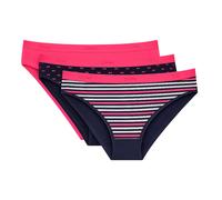 DIM Lote de 3 bragas Les Pockets de algodón stretch. Color rayas + liso + lunares