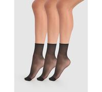 DIM Lote de 3 pares de calcetines tobilleros Beauty Resist - 20D. Color Negro