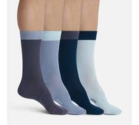 Dim Men - Calcetines de media caña estilo Ecodim x4 | Algodón peinado suave | Colores atemporales | Certificado OEKO-TEX
