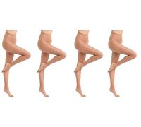 Dim Medias Transparentes Beauty Resist Mujer x4, Marrón, XXL