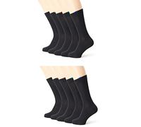 DIM Men - Pack Calcetines Ecodim x10 | Algodón Suave Punto Fino | Talones y Dedos Reforzados | Confort Diario, Negro, 39-42