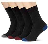 Dim Mi- chaussette Coton Mix&Match x4 Calcetines, Multicolor (Trio Noir Bleu Cobalt + Noir Bleu Cobalt 6K0), 43/46 (Tallas De Fabricante: 43/46) (Pack de 4) para Hombre