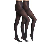 Dim Mujer - Body Touch Mallas opacas X2 | Cintura invisible termoformada | Microfibra suave efecto segunda piel | Reciclable con Terracycle, Negro, M