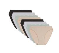 Dim Lot de Culottes Les Pockets Ecodim X8 Bragas, Negro/Blanco/Gris/Piel, M (Pack de 8) para Mujer