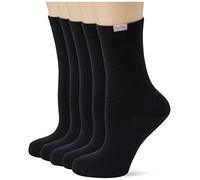DIM Mujer - Ecodim Calcetines de Algodón x5 | Talones y Dedos Reforzados | Malla Fina Transpirable | Confort Diario, Negro, Talla Única
