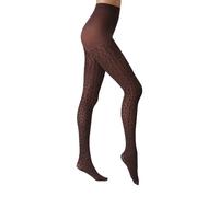 Dim Mujer - Mallas Savannah X1 | Moderno estampado de leopardo | Look salvaje y femenino | Reciclables con Terracycle, Marrón, S-M