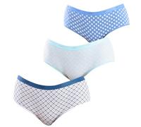 Dim Pack 3 Bóxer Les Pockets Couleurs & Motifs X3, Bóxer Mujer, Lot Geo Blues, M