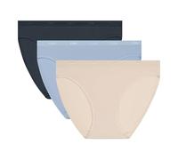 Dim Les Pockets Ecodim Coton Confortable X3 Bragas, Beige Marfil/Bl Camisa/Gr Granito, L (Pack de 3) para Mujer