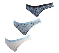 Dim - 4C17 Pack de 3 Bikini Mujer Algodón Lycra Estampada Color: B3W Talla: 4042