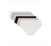 Dim Pack Bóxers Les Pockets Ecodim Algodón Cómodos Mujer x6, Multicolor, XS-S