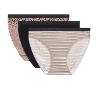 Dim Pack Braguitas Algodón Les Pockets X3 Bragas, Black/Brown/Crème, S Mujer (Pack de 3)