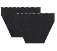 Dim Pack Braguitas Menstruales Algodón Ecológico Flujo Abundante Dim Protect Mujer x2, Negro, XL