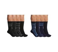 Dim Pack Calcetines de rayas estilo Ecodim Hombre x8, Multicolor, 40-45