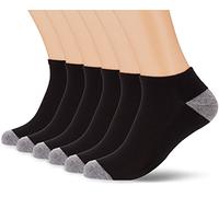 Lote de 6 pares de calcetines cortos Hombre Talla 40/45. Color Negro